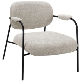 Πολυθρόνα Lysandro 639-124-008 74x72x75cm Beige-Black