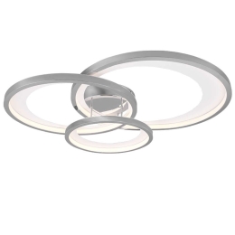 Φωτιστικό Οροφής - Πλαφονιέρα Granada 673810306 36W Led 71,5x63,5x10,5cm Chrome Trio Lighting Μέταλλο