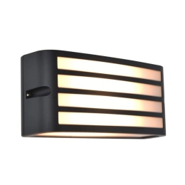 Φωτιστικό Τοίχου Zebra 5203501118 E27 11x22cm Dark Grey Lutec