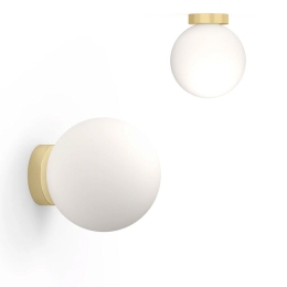 Φωτιστικό Τοίχου Bola Sphere Flush 12 10927 30,5x13,5cm Dim Led 1625lm 20W Brass Pablo Designs