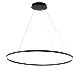 Φωτιστικό Οροφής Κρεμαστό Leo 6993-04-964 60W 4000K 6700lmOn/Off D100cm Black Fabas Luce