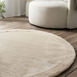 Χαλί Heaven 802/46 Dove Beige Gofis Home 200X200cm Round