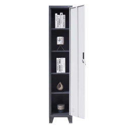 Ντουλάπα Dakarai 721-121-007 38x45x190cm White-Grey