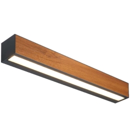 Φωτιστικό Τοίχου - Απλίκα Natu VK/02081/WD/W 50x6x6,5cm Up/Down Led 1518lm 20W 3000K Natural-Anthracite VKLed