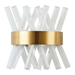 Φωτιστικό Τοίχου - Απλίκα Xenix 77-8217 23x12x30cm Led 3000/4000/6500K Clear-Gold Homelighting