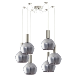 Φωτιστικό Οροφής Adept Tube 77-8400 50x50x300cm 6xE27 60W Nickel-Smoke Homelighting