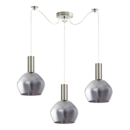 Φωτιστικό Οροφής Adept Tube 77-8401 50x50x300cm 3xE27 60W Nickel-Smoke Homelighting