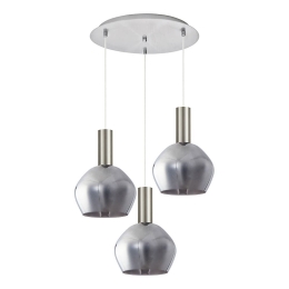 Φωτιστικό Οροφής Adept Tube 77-8403 35x35x300cm 3xE27 60W Nickel-Smoke Homelighting