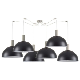 Φωτιστικό Οροφής Adept Tube 77-8407 Φ40x28,5cm 6xE27 60W Nickel-Black Homelighting