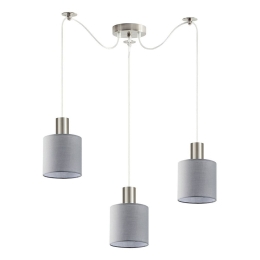 Φωτιστικό Οροφής Adept Tube 77-8423 3xE27 60W Nickel-Grey Homelighting