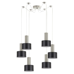 Φωτιστικό Οροφής Adept Tube 77-8450 6xE27 60W Nickel-Black Homelighting