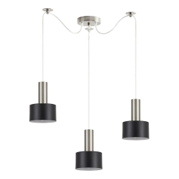 Φωτιστικό Οροφής Adept Tube 77-8451 3xE27 60W Nickel-Black Homelighting