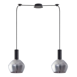 Φωτιστικό Οροφής Adept Tube 77-8493 45x20x300cm 2xE27 60W Black-Smoke Homelighting