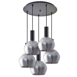 Φωτιστικό Οροφής Adept Tube 77-8495 43x43x300cm 5xE27 60W Black-Smoke Homelighting