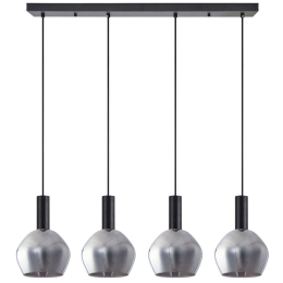 Φωτιστικό Οροφής - Ράγα Adept Tube 77-8496 85x20x300cm 4xE27 60W Black-Smoke Homelighting