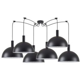 Φωτιστικό Οροφής Adept Tube 77-8498 Φ40x28,5cm 6xE27 60W Black Homelighting
