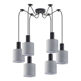 Φωτιστικό Οροφής Adept Tube 77-8513 50x50x300cm 6xE27 60W Black-Grey Homelighting