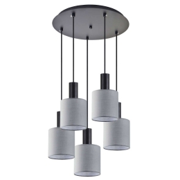 Φωτιστικό Οροφής Adept Tube 77-8517 40x40x300cm 5xE27 60W Black-Grey Homelighting