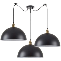 Φωτιστικό Οροφής Magnum 77-8697 Φ40x28,5cm 3xE27 60W Bronze-Black Homelighting