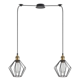 Φωτιστικό Οροφής Magnum 77-8706 18x20x300cm 2xE27 60W Bronze-Black Homelighting