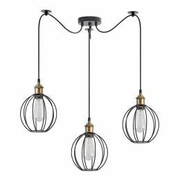 Φωτιστικό Οροφής Magnum 77-8712 45x45x300cm 3xE27 60W Black-Bronze Homelighting