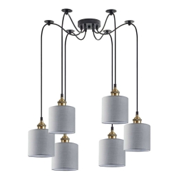 Φωτιστικό Οροφής Adept 77-8733 50x50x300cm 6xE27 60W Multi-Grey Homelighting