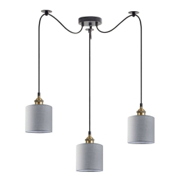 Φωτιστικό Οροφής Adept 77-8734 40x40x300cm 3xE27 60W Multi-Grey Homelighting
