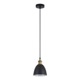 Φωτιστικό Οροφής Adept 77-8767 16x16x300cm 1xE27 60W Black-Gold Homelighting