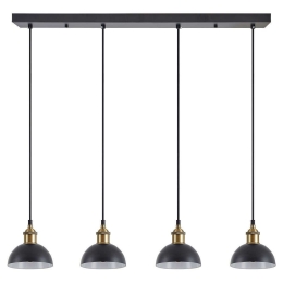 Φωτιστικό Οροφής - Ράγα Adept 77-8780 85x15x300cm 4xE27 60W Black-Gold Homelighting