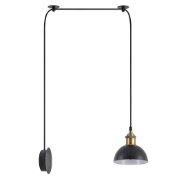 Φωτιστικό Τοίχου Adept 77-8898 50x15x300cm 1xE27 60W Black-Gold Homelighting