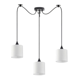 Φωτιστικό Οροφής Κρεμαστό Adept 77-9015 40x40x300 3xE27 60W White Homelighting Ύφασμα