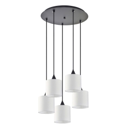 Φωτιστικό Οροφής Κρεμαστό Adept 77-9027 40x300cm 4xE27 60W White Homelighting Μέταλλο,Ύφασμα