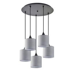 Φωτιστικό Οροφής Κρεμαστό Adept 77-9028 40x300cm 4xE27 60W Grey Homelighting Μέταλλο,Ύφασμα