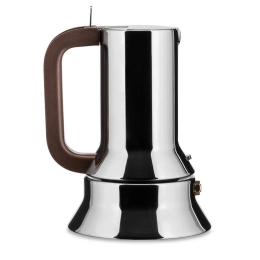 Καφετιέρα Espresso Manico Forato 9090/6 300ml 6Cups Silver-Anthracite Alessi Ανοξείδωτο Ατσάλι