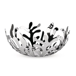 Φρουτιέρα Mediterraneo ESI01/25 Φ25x9cm Μεταλλική Silver Alessi Μέταλλο