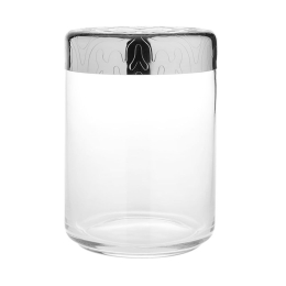 Βάζο Αποθήκευσης Γυάλινο Dressed MW21/75 750ml Clear-Inox Alessi Γυαλί
