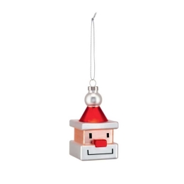 Χριστουγεννιάτικο Στολίδι Santa Cube Le Palle Quadrate GJ02 15,5x5,5x9,5cm Multi Alessi