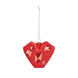 Χριστουγεννιάτικο Στολίδι Amore Al Cubo Le Palle Quadrate GJ02 18 7,5x3,5cm Red Alessi