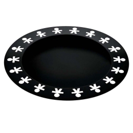 Δίσκος Σερβιρίσματος Girotondo AKKGT B Φ40cm Μεταλλικός Black Alessi Μέταλλο