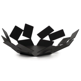 Ψωμιέρα - Φρουτιέρα La Stanza dello Scirocco MT01 B 24,5x23,2x6,2cm Μεταλλική Black Alessi Μέταλλο