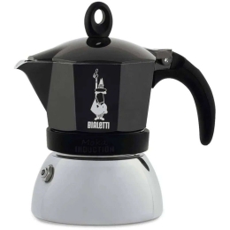 Καφετιέρα Espresso Moka Induction 209.0006932 2Cups Inox-Black Bialetti Ατσάλι, Αλουμίνιο