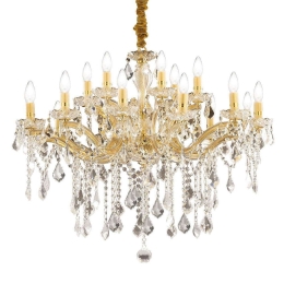 Φωτιστικό Οροφής-Πολυέλαιος Florian 075181 86x95/123cm 18xE14 40W Gold Ideal Lux