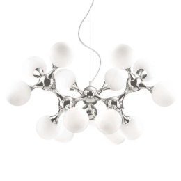 Φωτιστικό Οροφής Nodi 082073 105x68/277cm 15xE14 40W White Ideal Lux