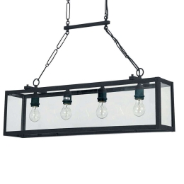 Φωτιστικό Οροφής-Ράγα Igor 092942  91,5x83,5/165x17cm 4xE27 60W Black Ideal Lux
