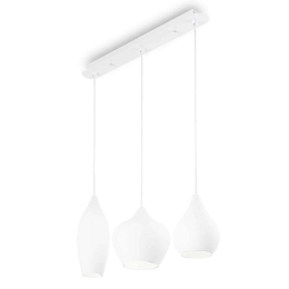 Φωτιστικό Οροφής-Ράγα Soft 111858 60x40/113x20cm 3xE14 40W White Ideal Lux