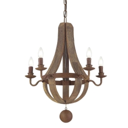 Φωτιστικό Οροφής-Πολυέλαιος Millennium 129921 52x62/217cm 5xE14 40W Brown Ideal Lux