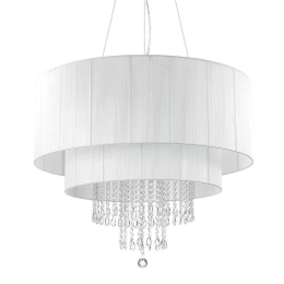 Φωτιστικό Οροφής Opera 165011 90x83/270cm 10xE27 60W White Ideal Lux