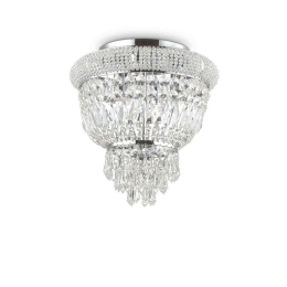 Φωτιστικό Οροφής-Πλαφονιέρα Dubai 207162 32x35,5cm 3xE14 40W Chrome Ideal Lux
