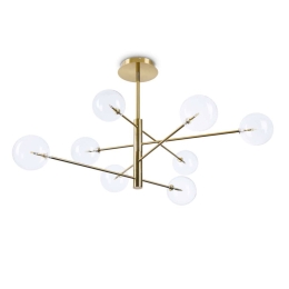 Φωτιστικό Οροφής Κρεμαστό Equinoxe 275215 130x72cm G4 max 8x2W Brass Ideal Lux