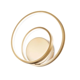 Φωτιστικό Τοίχου - Απλίκα Oz Dali 304502 29x30cm LED 28W 3000K 2500Lm Brass Ideal Lux